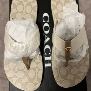 ✨Coach Zoe Webbed Flip Flops ✨